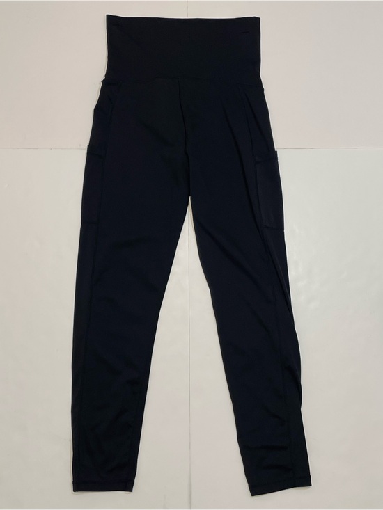 Quince Pants - Quince High-Waist Black Active Athletic Leggings with Side Pockets Size M